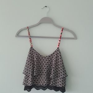 Diamond print crop top